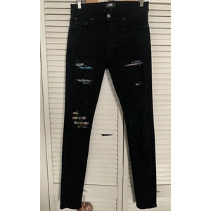 Amiri HAWAIIAN PATCH JEAN black aged distressed thrasher size 36